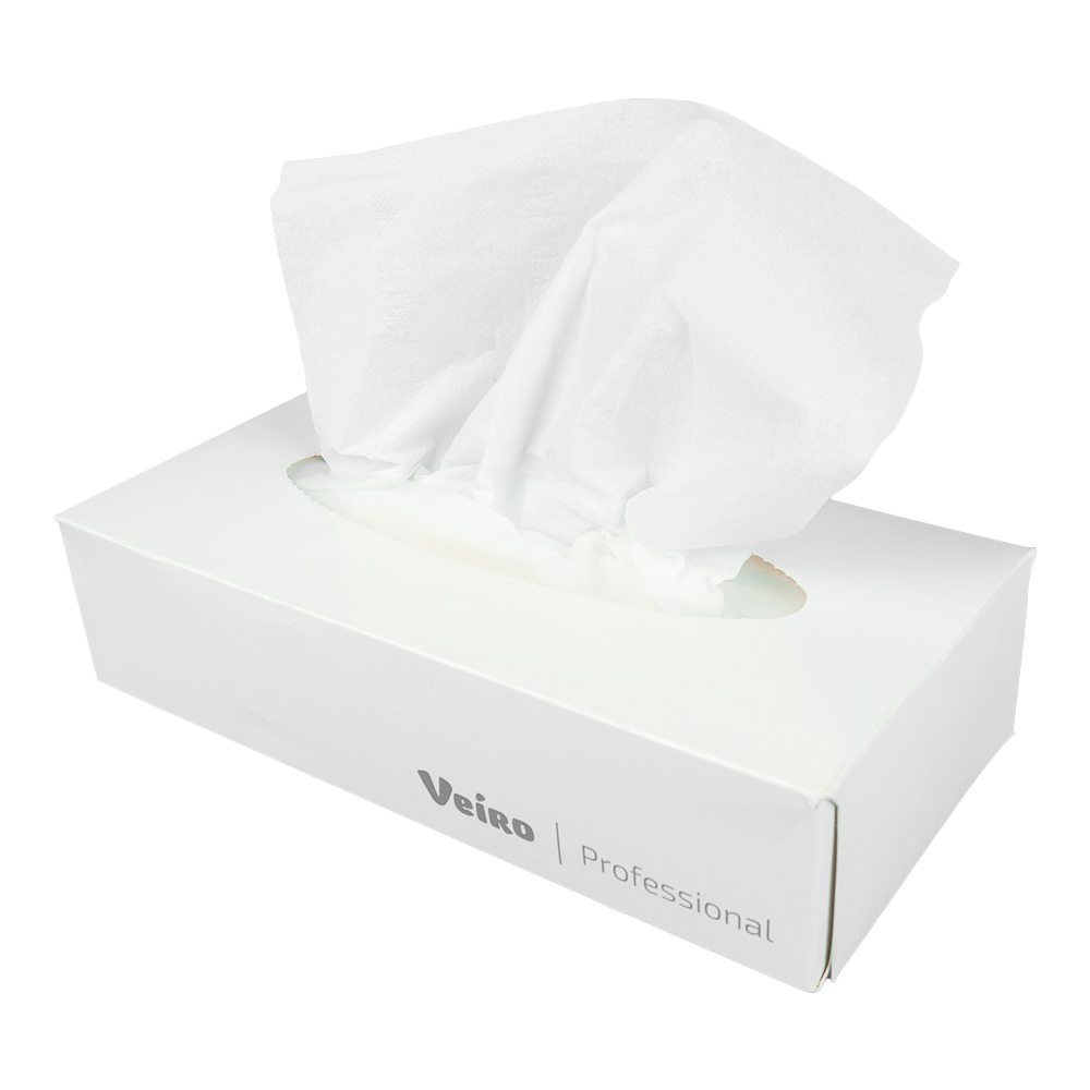 Салфетки косметические для лица Veiro, 2-сл, 100л, белые, в коробке