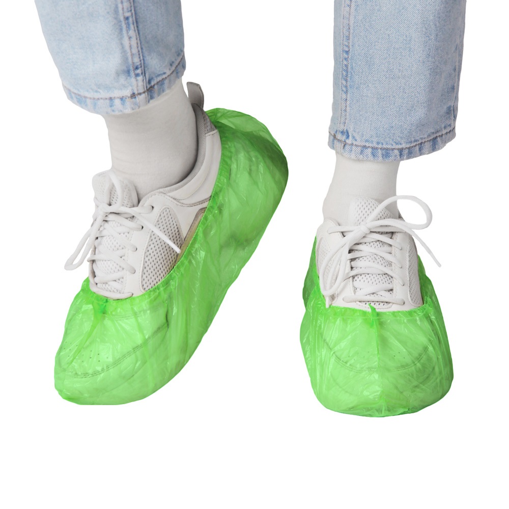 Бахилы Elegreen Экстра Плюс (с 2-ой резинкой) зеленые, 3,7 г/пара, 35